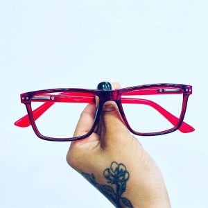 Armação para Grau Retangular Vermelho